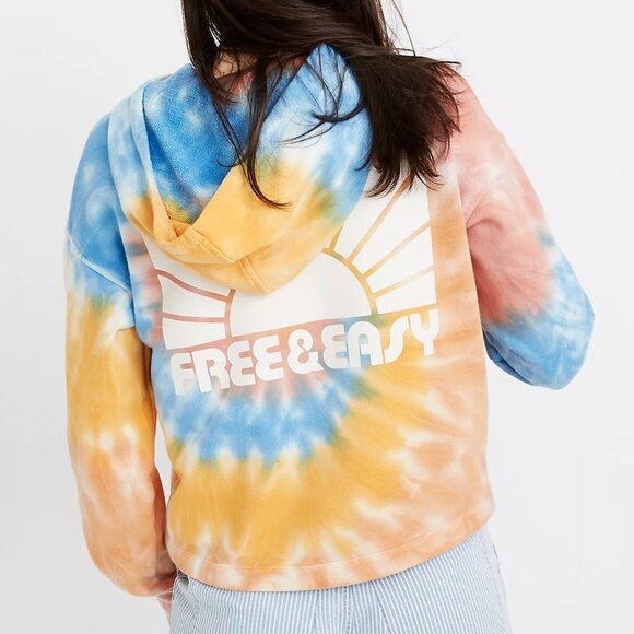 Madewell x Free & Easy Tie-Dye Hoodie Sweatshirt S - Picture 3 of 6